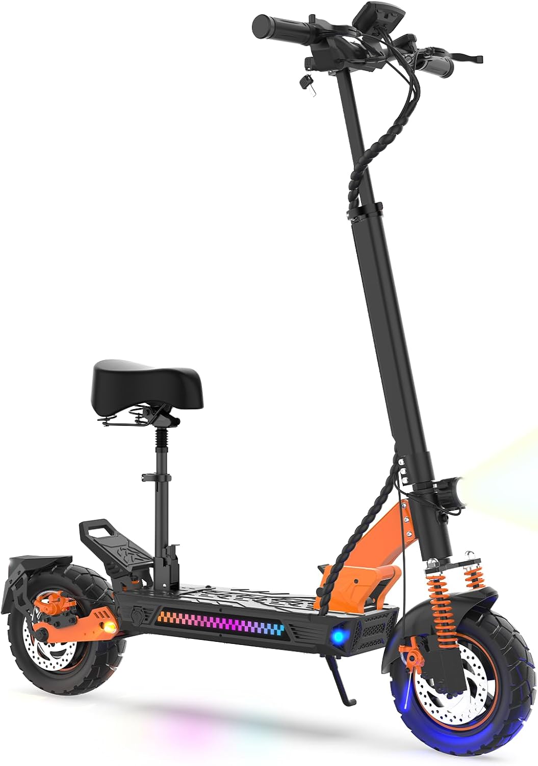 Electric Scooter aldults, 10' Tires, 1000W Brushless Motor, Top Speed 28 MPH, 28 Miles Max Range, Smart APP, Max 330lbs Load, 4.9in Display, Folding E Scooter（Upgraded Shock Absorption）