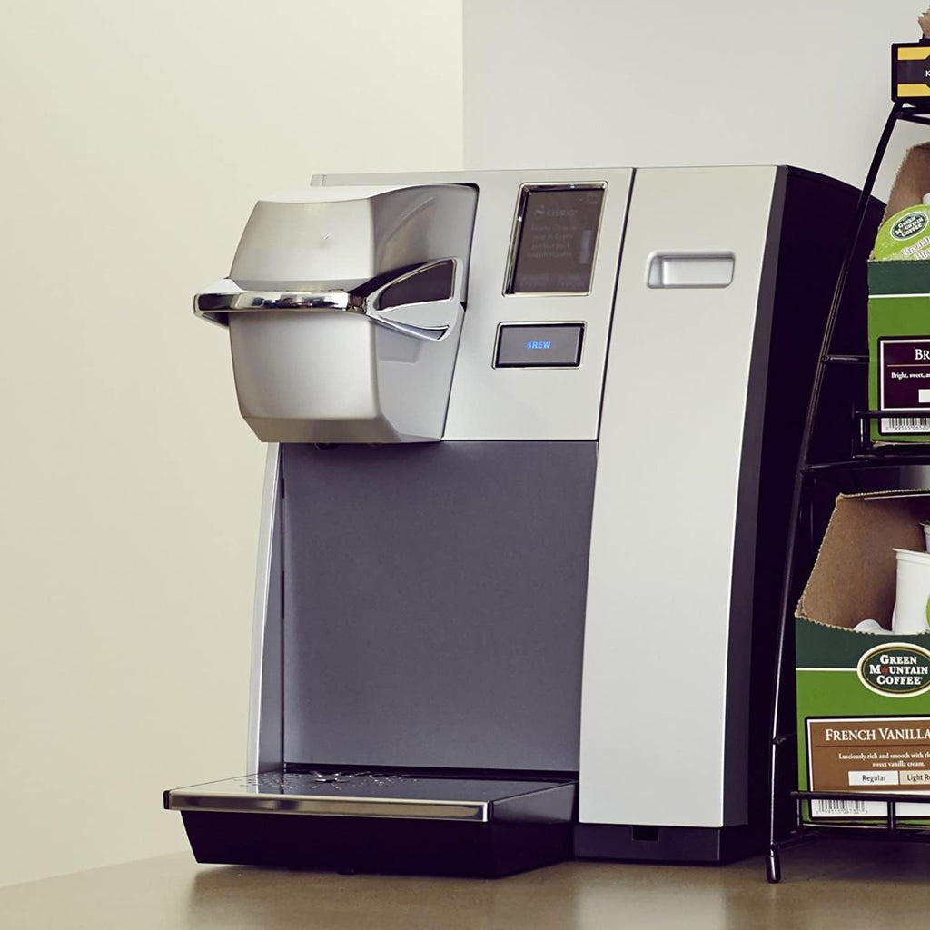 Office Pro Commercial Coffee Maker, Single Serve K-Cup Pod Coffee Brewer, Silver, Extra Large 90 Oz. Water Reservoir