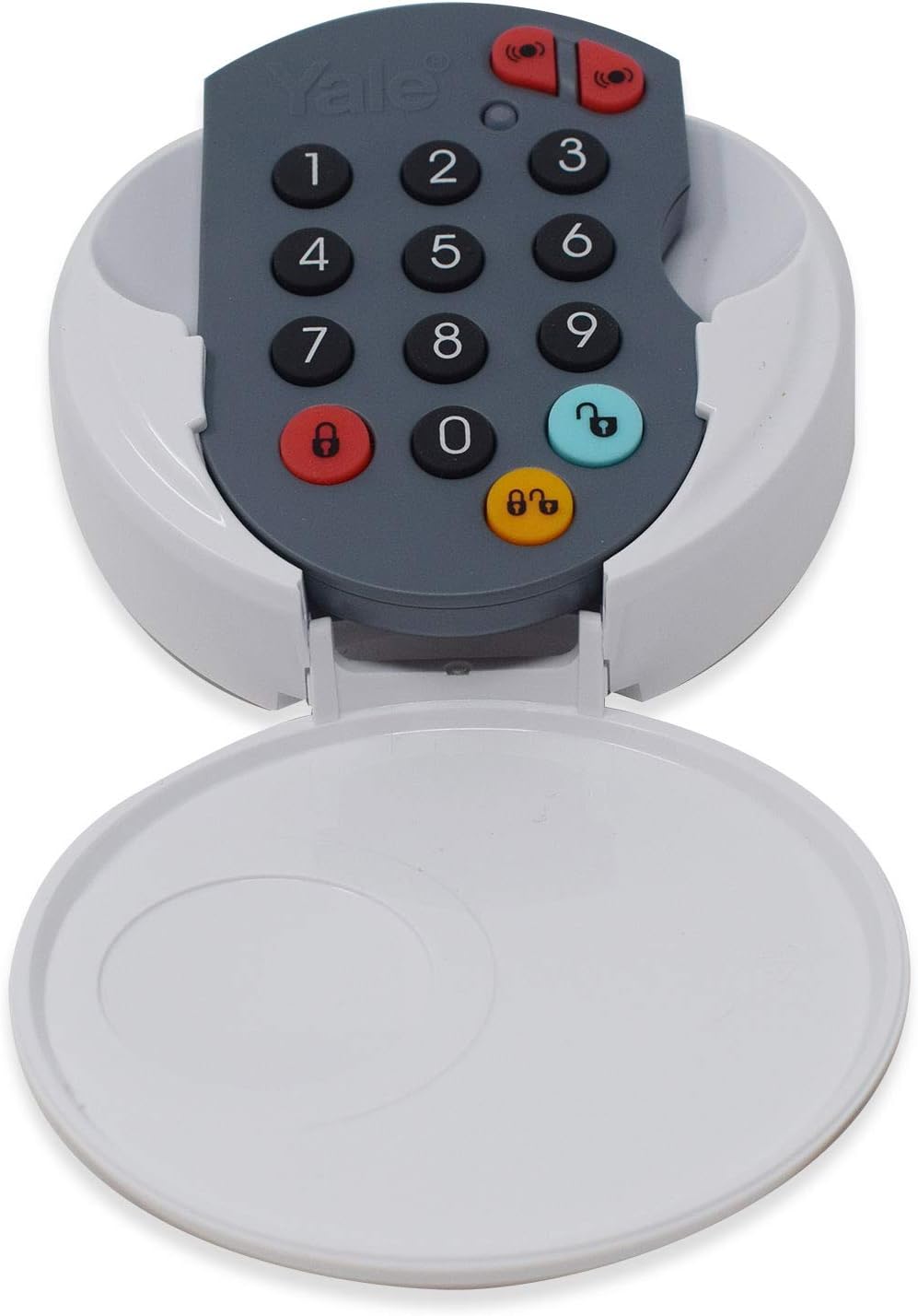 Yale YES-ALARMKIT Essentials Alarm Kit, Battery Powered, 5 Piece Kit, Self Monitored, No Contract, Wireless, PIR Movement Sensors, Door/Window Sensor External Siren, Keypad No Monitoring Fee