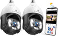 SYMYNELEC 5GHz/2.4GHz Light Bulb Security Camera Outdoor Waterproof 2.5K, 5G Dual Band WiFi Light Socket Security Camera with AI Human Motion Detection Tracking 4MP Color Night Vision Alexa (2 PCS)