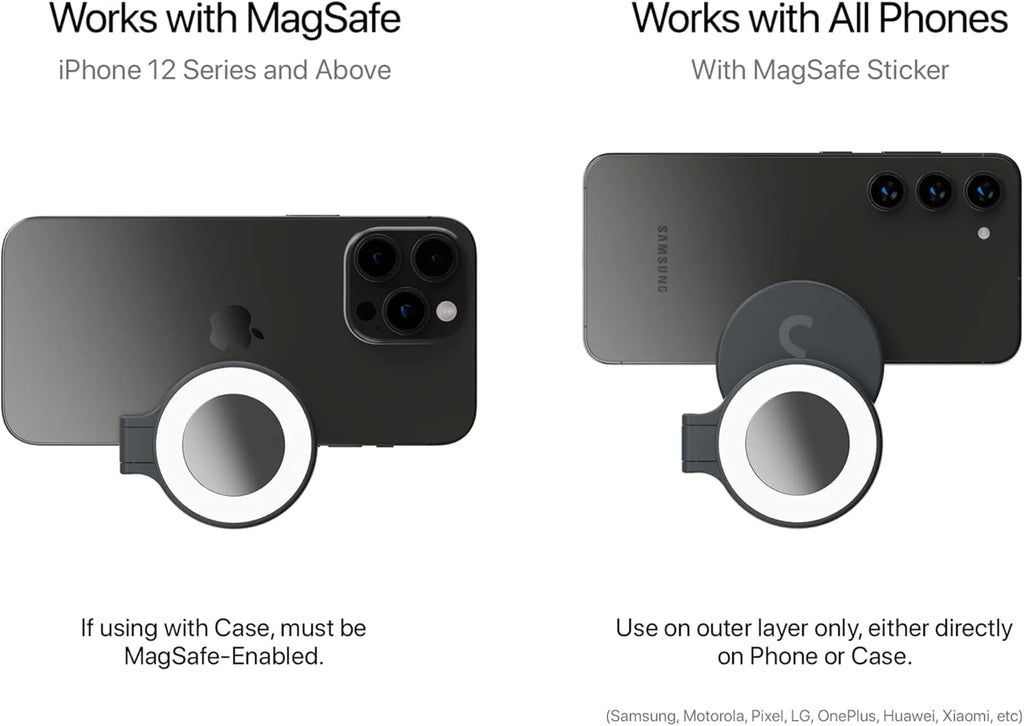 ShiftCam Travel and Creator Kit – MagSafe-Compatible Mobile Creator Bundle for iPhone and Android, Compact Phone Grip, Adjustable LED Light, Extendable Bluetooth Tripod for Vlogging