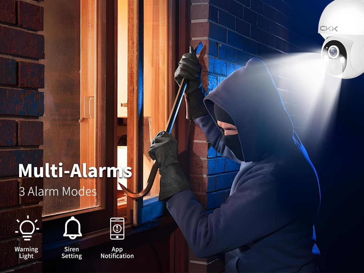 2.5K Home Security Solar Cameras Wireless System,4 Cameras Kit with Solar Battery Powered, 360° WiFi Camera with PIR,2-Way Audio, Spotlight Camera, 128G Local Storage,99% New-Showpiece