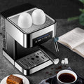 Coffee Machine Easy to Use 1.6L Stainless Steel Cafe Espresso Coffee Machine Steam Milk Frother 20Bar for Commercial 220V Warm Function