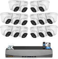 (2026 Update) 4K PoE Security Camera System, 16 Wired Dome Cameras Outdoor Indoor, 130° Wide Angle, 16CH NVR with 4TB HDD, Built-in Mic, Free App Remote Access, No Monthly Fee, 30 Days Recording