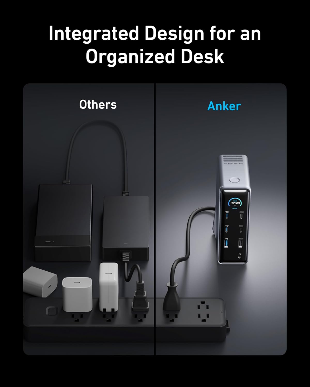 Anker Prime Charging Docking Station with 160W Max Output, 14 Ports, Dual 4K Displays with Anker Prime Power Bank, 27,650mAh 3-Port 250W Portable Charger for MacBook, iPhone, Samsung