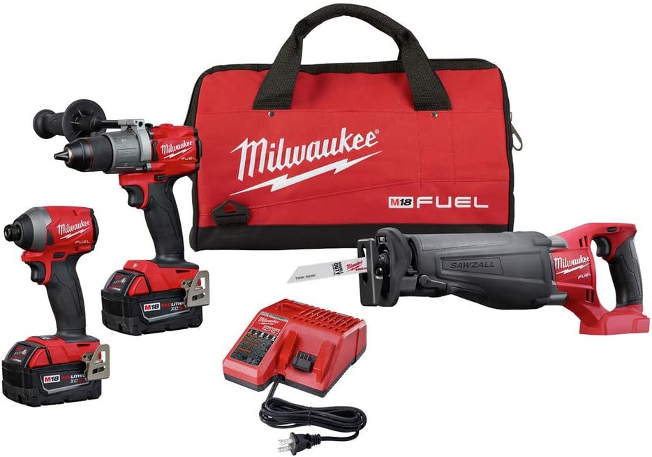 Milwaukee 2997-23 Fuel Combo Kit includes Drill Impact Reciprocating Sawzal