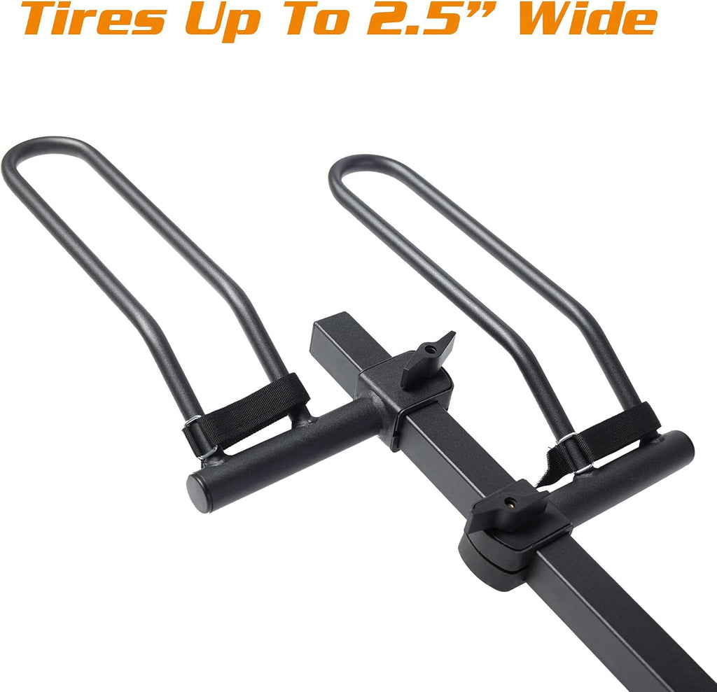 Young 4-Bike Rack Hitch Mount Platform Style Carrier for Cars Trucks SUVs Minivans with 2' Hitch Receiver, 4 Bikes X 40 lbs (160 lbs Total) Load Capacity
