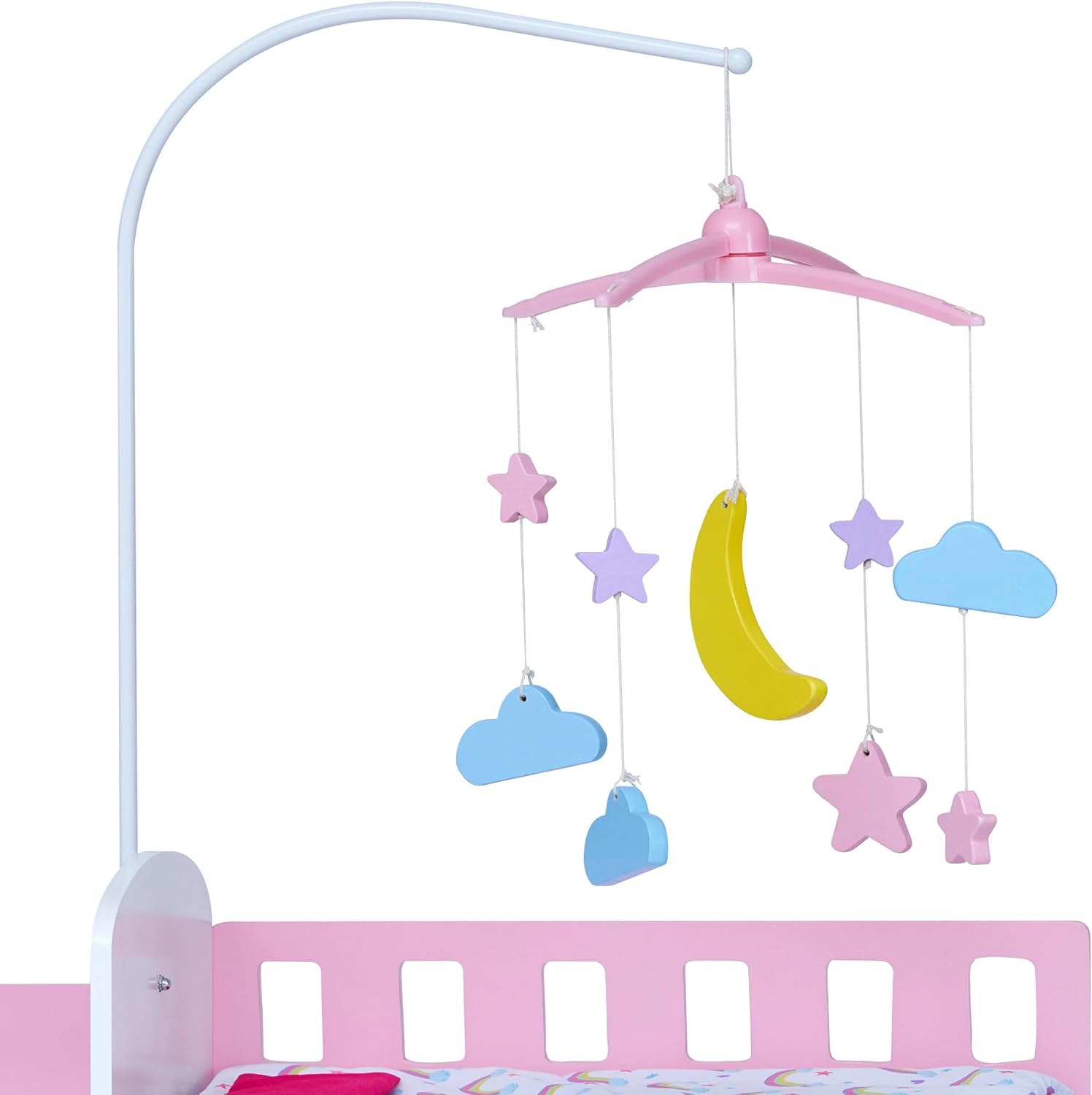 Teamson Kids - Olivia's Classic 6 in 1 Baby Doll Changing Station with Storage, Pretend Play Dolls Furniture, Pink/Purple