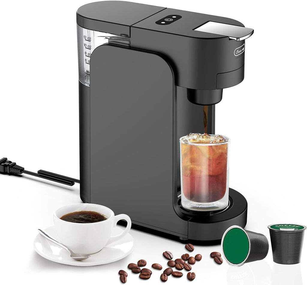 Capsule Coffee Machine, Mini Espresso Machine, Smart Dual Mode, with 3000l Water Tank, 3 Height Adjustable Cup Holder(119/143/175mm), for K-Cup Capsules, Cappuccino