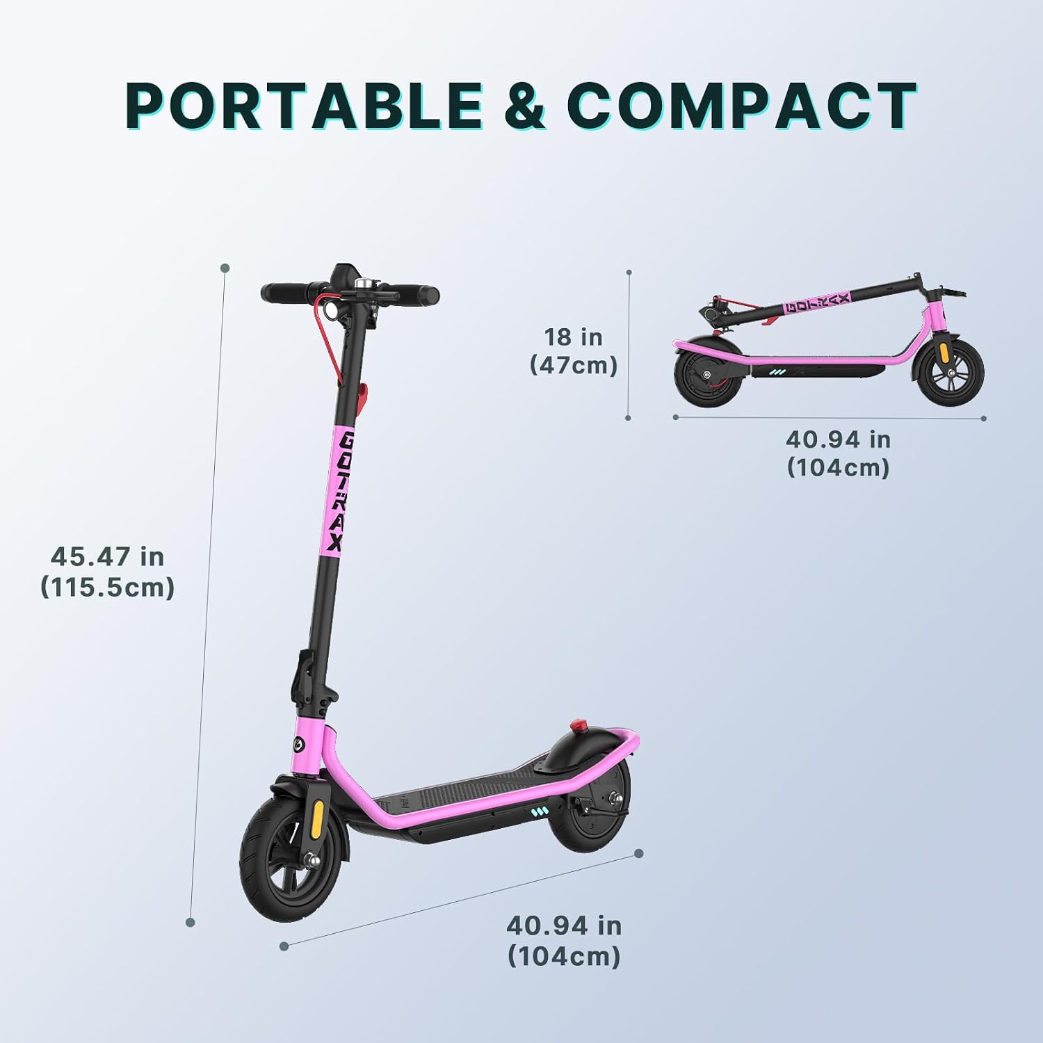 Gotrax Electric Scooter for Adults, Max 12 Mile Range & 15.5Mph by 250W Motor, 8.5' Front Air & Rear Solid Tires, Max Load 220lbs & Big Display with Cruise Control, Foldable EScooter EABS & Drum Brake