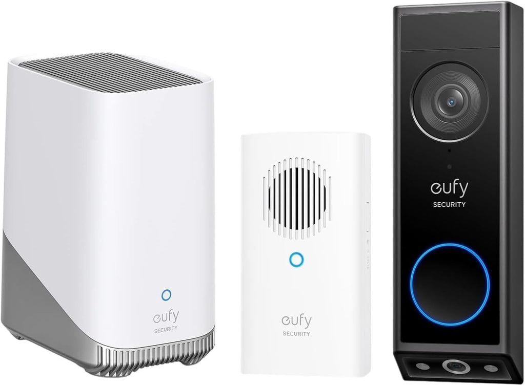 eufy Security Video Doorbell E340 (Battery Powered) & HomeBase S380 (Bundle),2K Full HD Dual Cameras & Head-to-Toe View, HomeBase S380 Compatible, No Monthly Fee