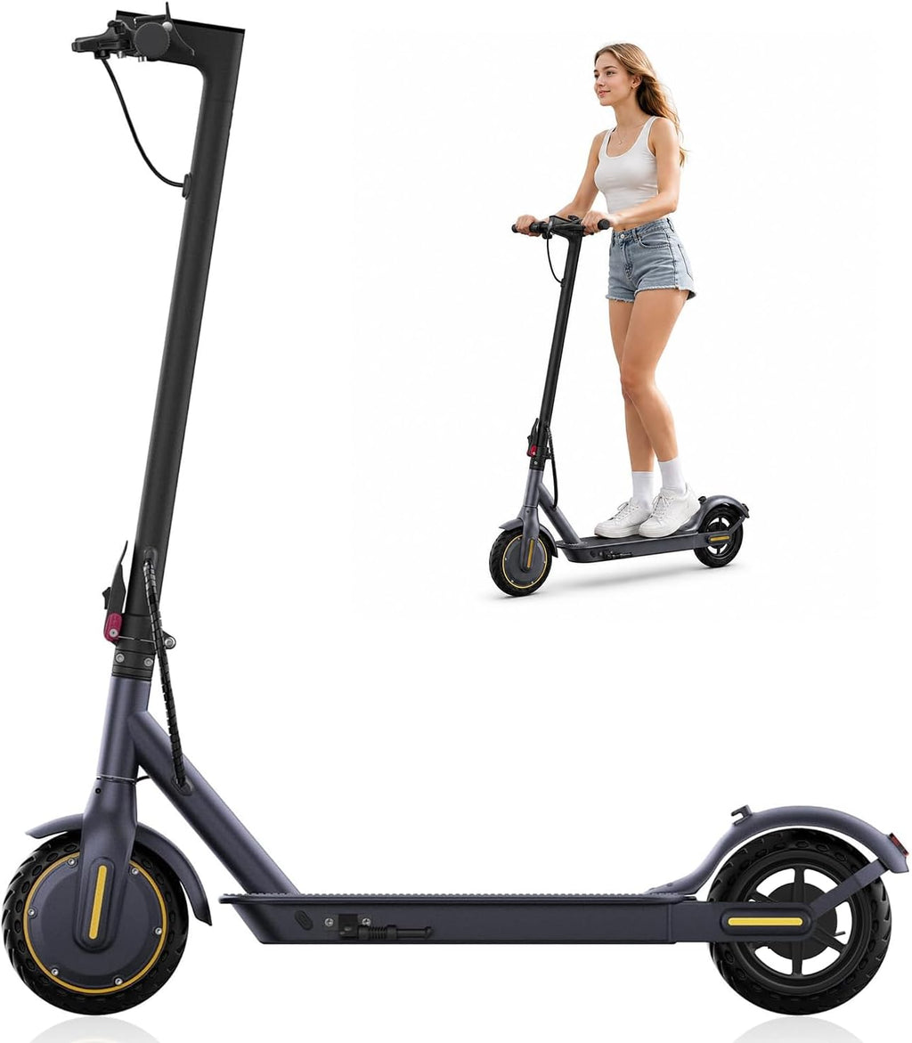 NAVIC Electric Scooter with Dual Suspension, 8.5'/10' Tires, 350W/500W Motor, 19/22 Mph, Max 22/25/27/49Miles Range, Foldable E Scooter for Adults with Braking, App Control