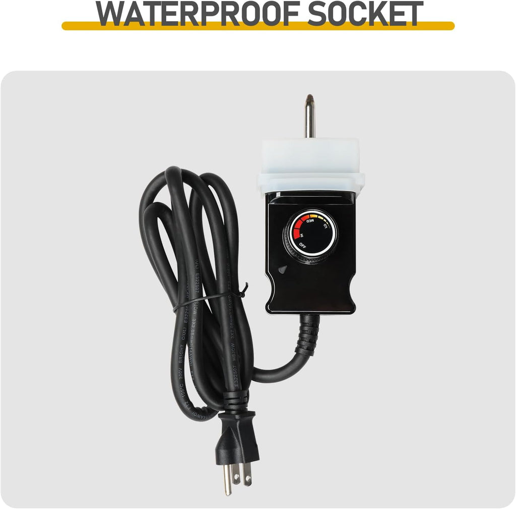 Electric Grill for Indoor Outdoor, Portable Double Layer Design Countertop BBQ Grills with Lid Stand/Tabletop Options for Barbecue Cooking (Black)