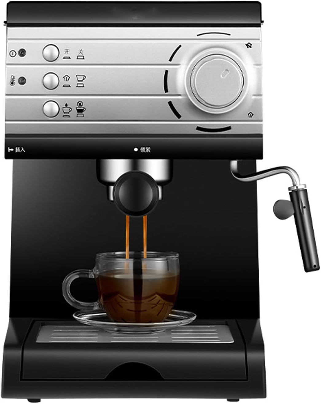 Coffee machine Espresso Machine 20 Bar Espresso Maker Small Commercial Steam Coffee Machine For Home Use,Double Cup Split, Suitable For Cappuccino Mocha Latte