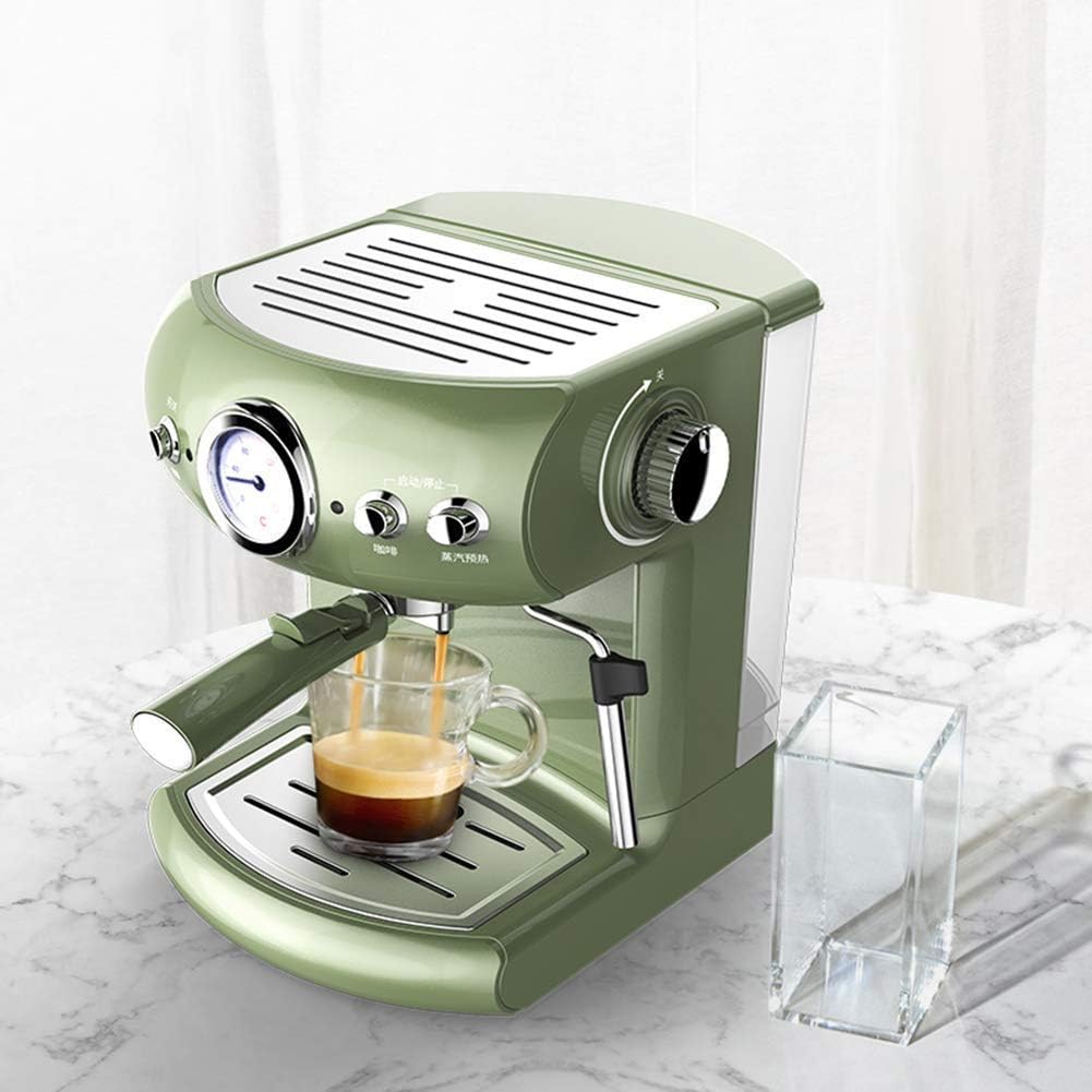 Fully Semi-Automatic Coffee Machine Retro Style Espresso Pump Type Household and Commercial Steam Type Milk Foam Strong Steam