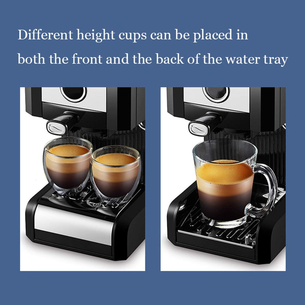 Coffee Machine Coffee Machine Espresso Coffee Machine Maker 20 Bar, Capuccino, Frothing Milk Foam, 1250W,Steam Nozzle Capacity 0.97L Removable Drip Tray