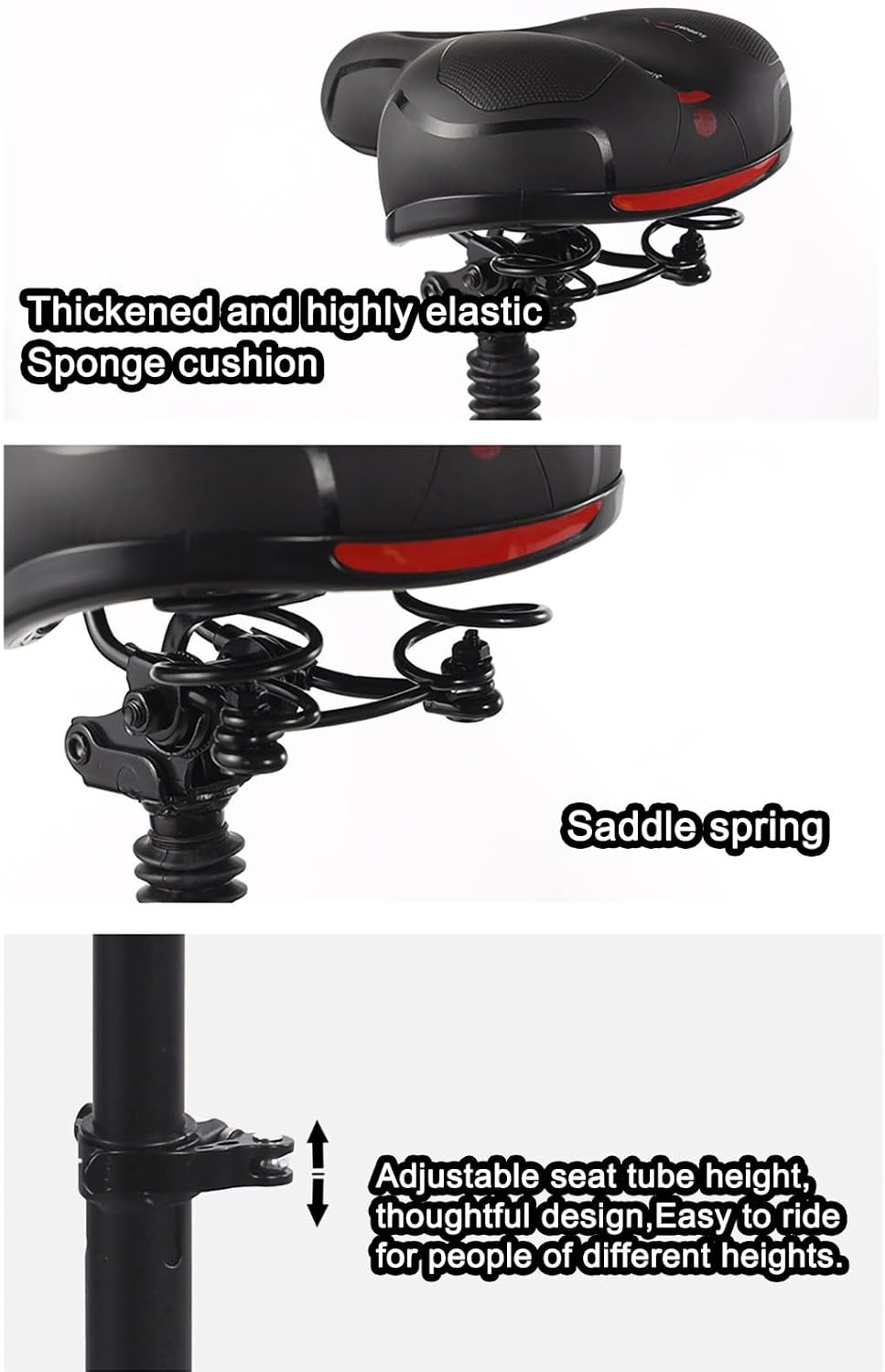 Electric Scooter Seat Only for NIU Adult Scooter KQi2, KQi3, KQi3 PRO, Foldable eScooter Saddle, Shockproof, Comfy, Adjustable Height