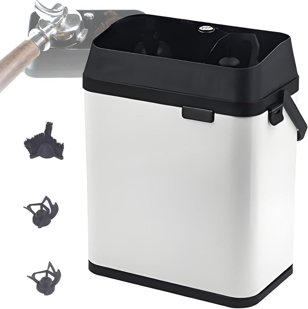 Electric Portafilter Cleaning Machine, 300 RPM Portafilter Cleaner Electric Espresso Coffee Grounds Cleaning Machine Automatic, Simple to Operate, for 58mm Coffee portafilter White