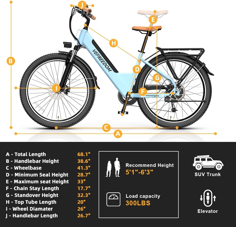 Electric Bike for Adults 1000W 1500W Peak Motor 15AH 20AH Removable Battery 70Miles 80Miles UL 2849 Certified Electric Commuter Bike Front Suspension Ebike