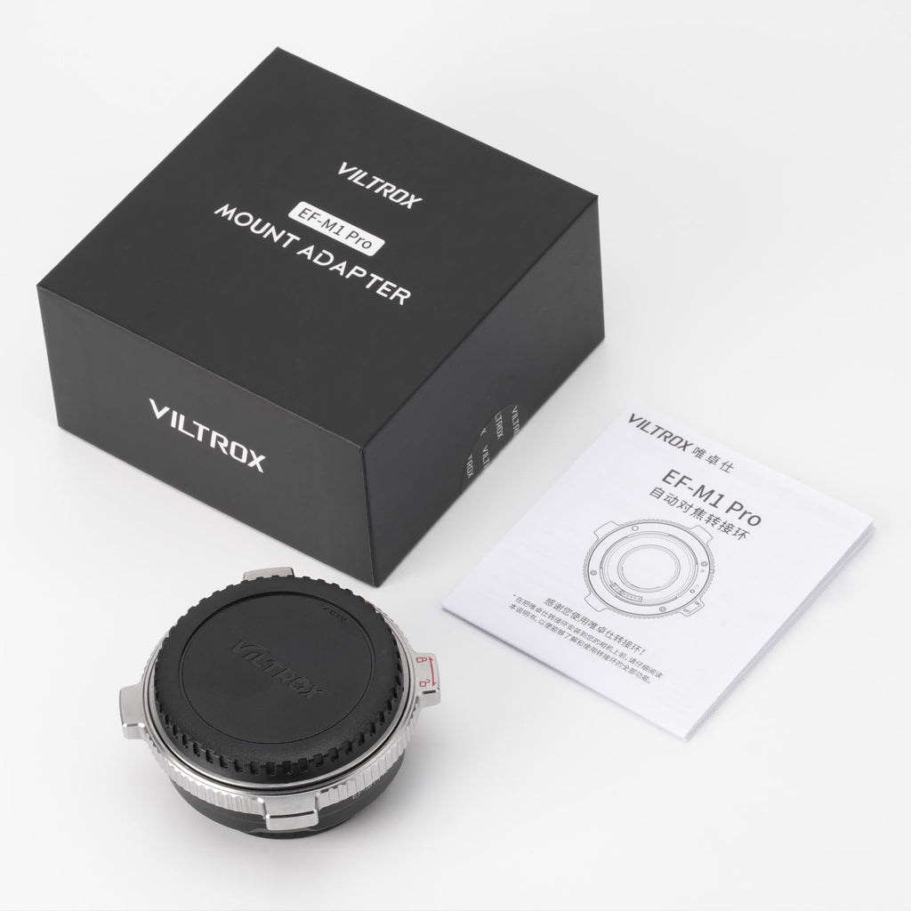 VILTROX EF-M1 Pro Lens Mount Adapter Auto Focus Ring Converter with Security Lock for Canon EF Mount Lens to M4/3 Camera GH4 GH5 GH5S GF6 GX7GX85 GX9 G9 E-M10 E-PL7 E-PL8 E-P5 Pen-F