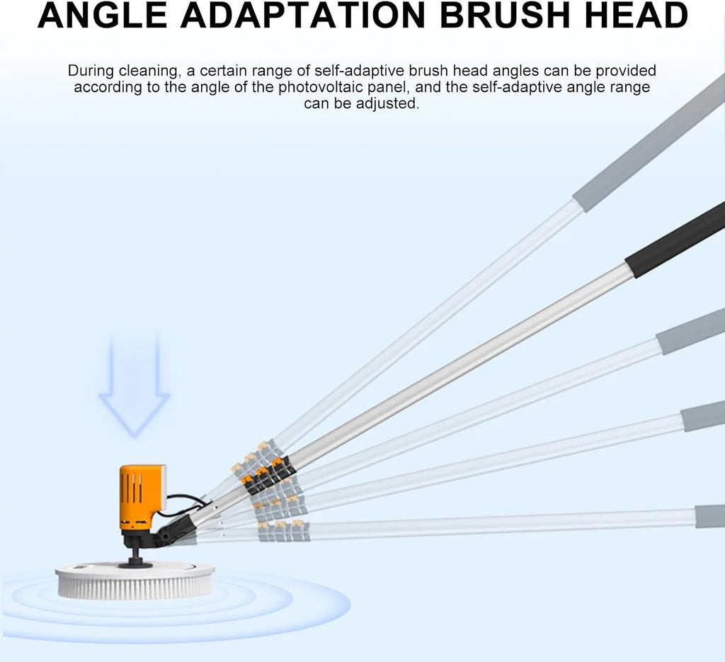 Single Head Rotating Cleaning Brush, Electric Solar Panel Window Glass Cleaner, Automatic Water Supply Cleaning Tool, for High-Altitude Exterior Walls(use-5.5m)