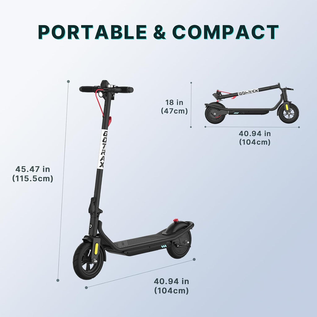 Gotrax Electric Scooter for Adults, Max 12 Mile Range & 15.5Mph by 250W Motor, 8.5' Front Air & Rear Solid Tires, Max Load 220lbs & Big Display with Cruise Control, Foldable EScooter EABS & Drum Brake