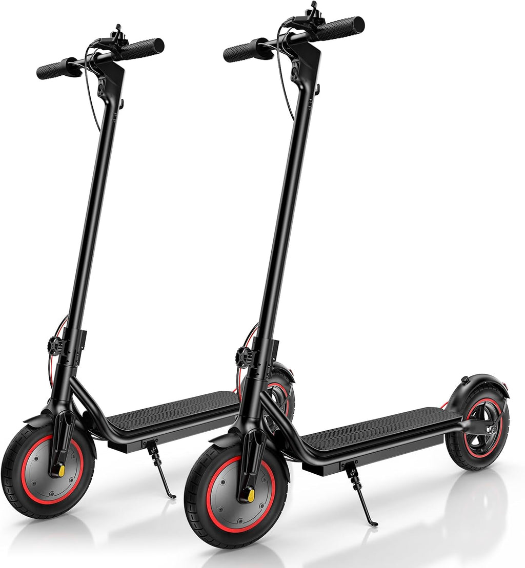 Electric Scooter, 28/22 Miles Range, 28/23 MPH Speed, 10' Tire, 1000/500W Powerful Motor, Disc Brake & Smart APP, with Lights, Portable Foldable Commuting Electric Scooter for Adults and Teens