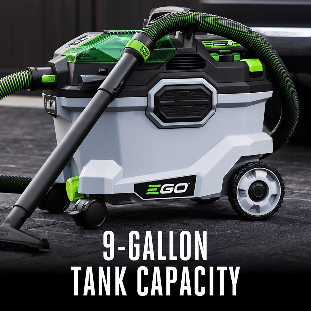 EGO Power+ Shop Vacuum Wet Dry, Car Vac, Portable Cordless Cleaner, 9 Gallon 110 CFM, Battery and Charger Not Included - WDV0900