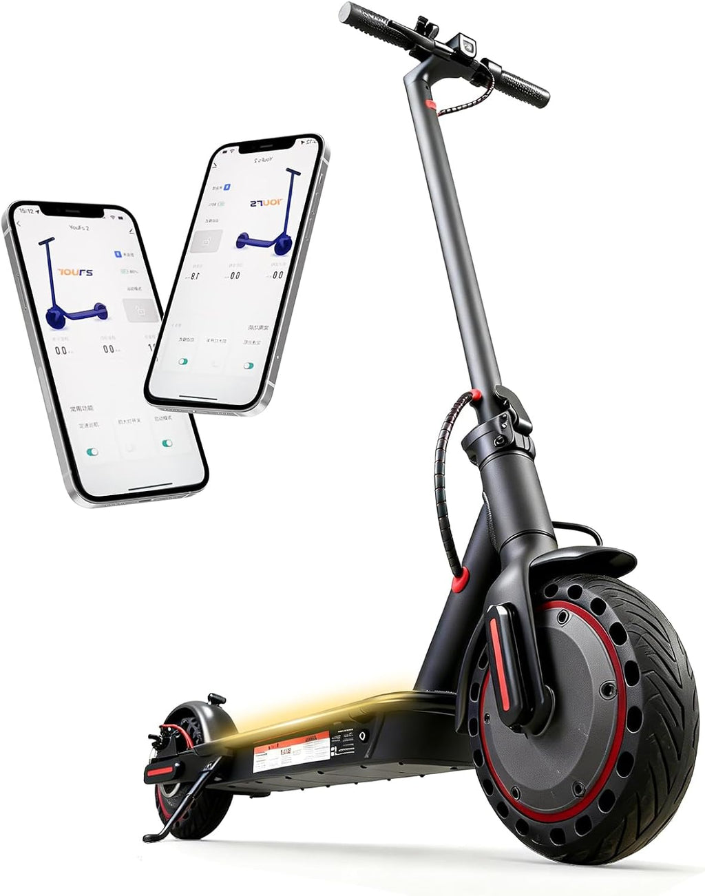 UrbanFish Electric Scooter, 350W/500W, 8.5' Tires, 21 Miles Range, 16/19 Mph, Folding E-Scooter with Dual Braking，APP Control