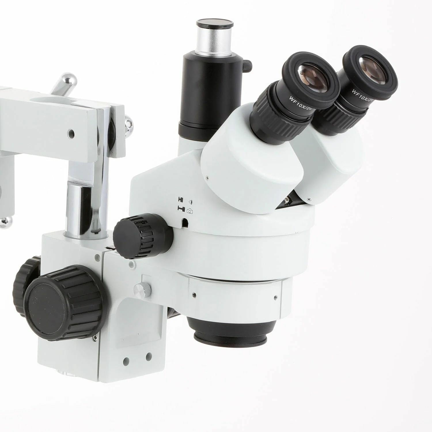 AmScope 3.5X-90X Simul-Focal Stereo Zoom Microscope on Boom Stand with 144-LED Ring Light and 10MP USB3 Camera