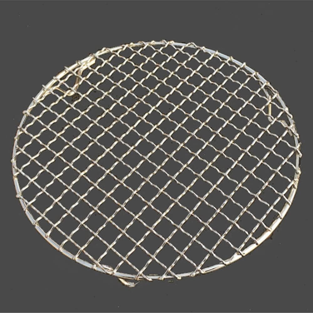 304 Stainless Steel Round Grill Net with Foot Barbecue BBQ Meshes Cooling Rack Steam Baking Rack Camping Outdoor Mesh Wire Net