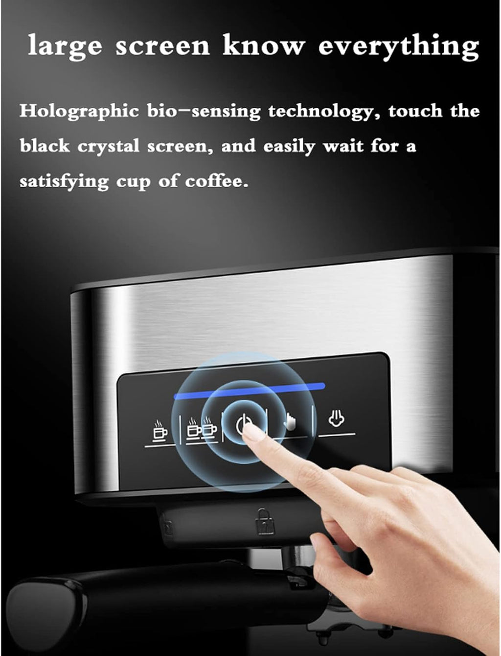 Coffee Machine 20 Bar Pump Espresso and Cappuccino Machine Italian Coffee Machine Household Small Semi-Automatic High Pressure Steam Milk Froth Coffee Machine, Stainless Steel Wire Drawing Body