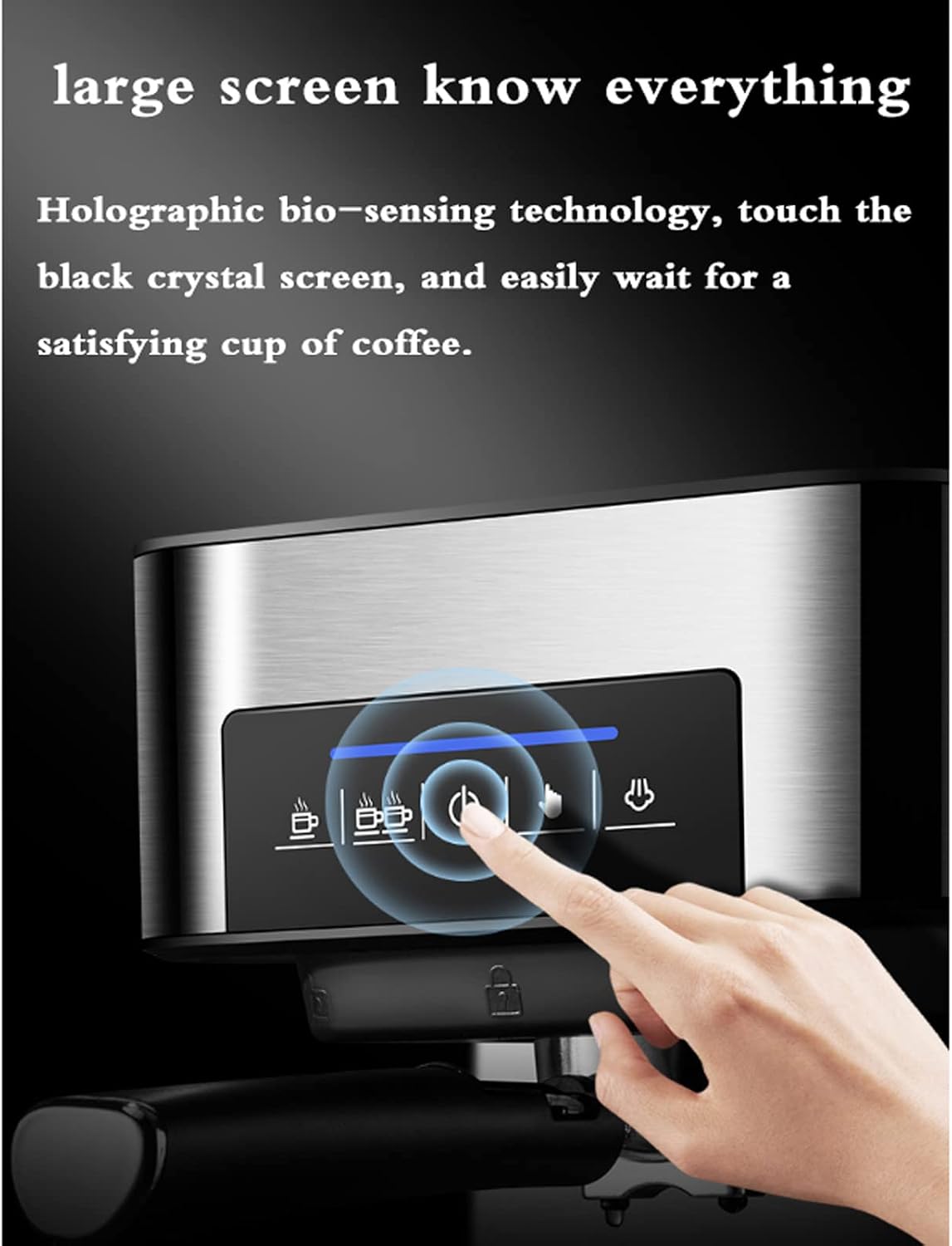 Coffee Machine 20 Bar Pump Espresso and Cappuccino Machine Italian Coffee Machine Household Small Semi-Automatic High Pressure Steam Milk Froth Coffee Machine, Stainless Steel Wire Drawing Body
