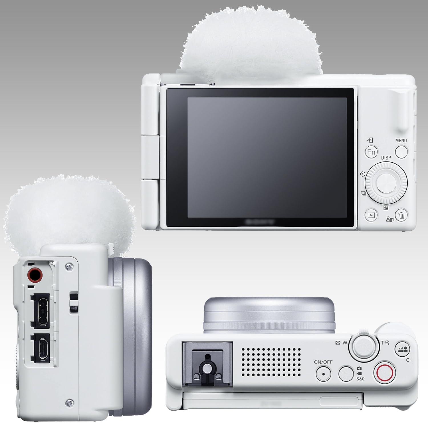 Ultimaxx Essential Sony ZV-1 II Digital Camera Bundle (White) - Includes: 128GB Ultra Memory Card, Replacement Battery, Adapter Ring for Filters, Protective UV Filter, 6.5' Tripod & More (15pc Bundle)