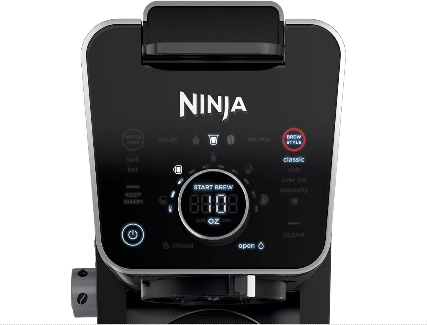 Ninja CFP301 DualBrew Pro Specialty 12-Cup Drip Maker with Glass Carafe, Single-Serve for Coffee Pods or Grounds, with 4 Brew Styles, Frother & Separate Hot Water System, Black