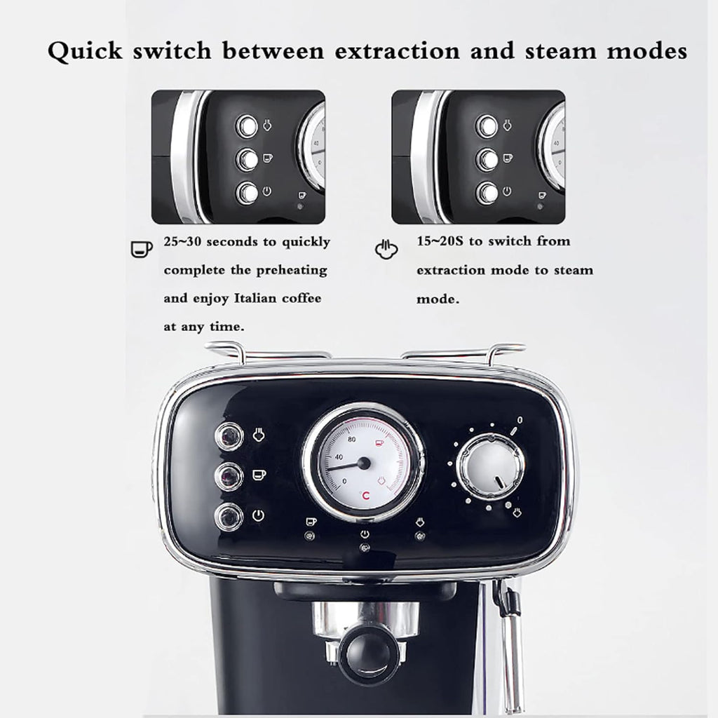 Coffee Machine Espresso Machine 15 Bar Pump Pressure Home Small Milk Frother Coffee Machine,Suitable for Mocha Cappuccino Latte