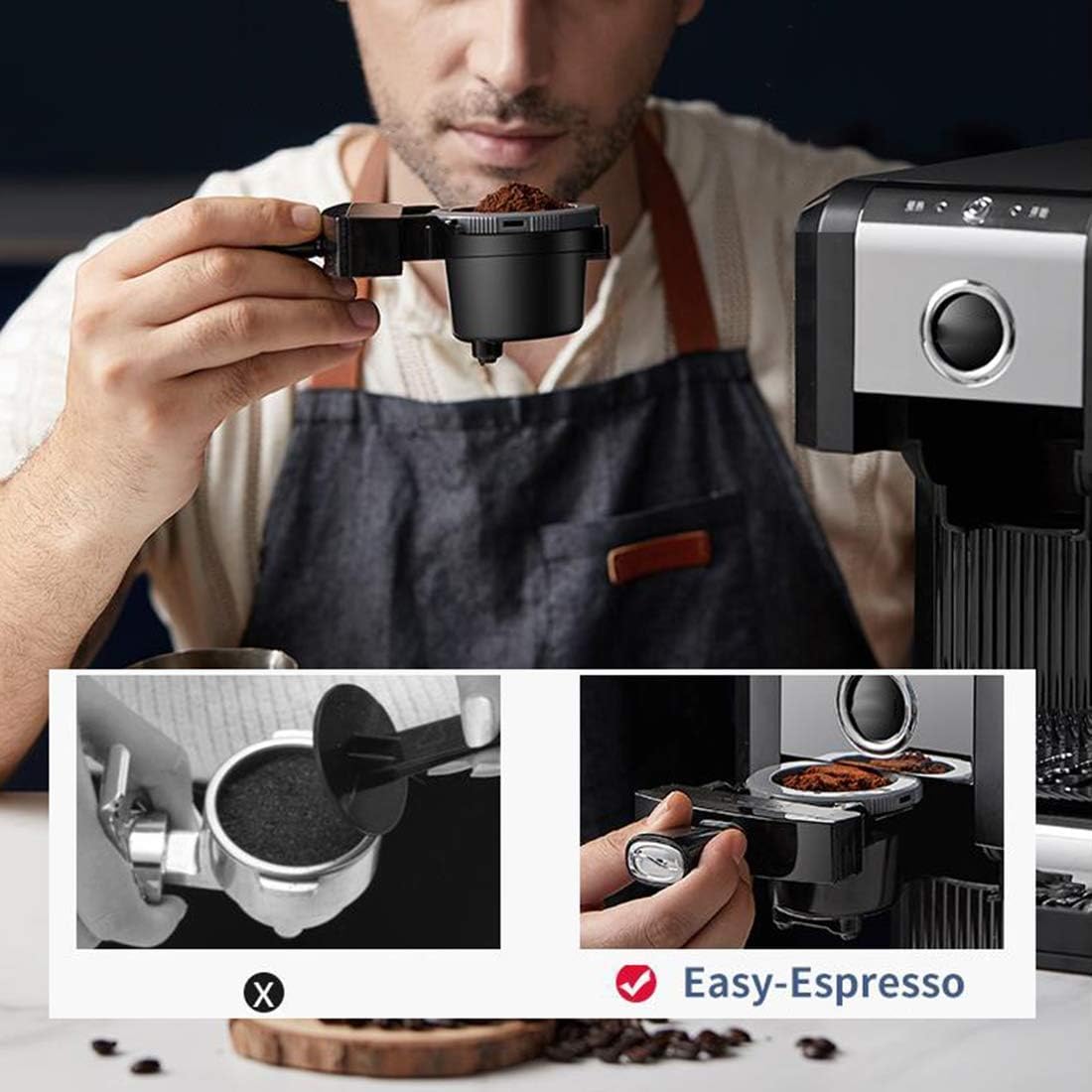 Coffee Machine Coffee Machine Espresso Coffee Machine Maker 20 Bar, Capuccino, Frothing Milk Foam, 1250W,Steam Nozzle Capacity 0.97L Removable Drip Tray
