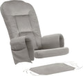 BECHAEO 5PCS Velvet Glider Rocker Replacement Cushions with Ottoman Cover Soft Thicken Rocking Chair Cushion Set for Indoor Nursery Glider Rocking Chair, Greige