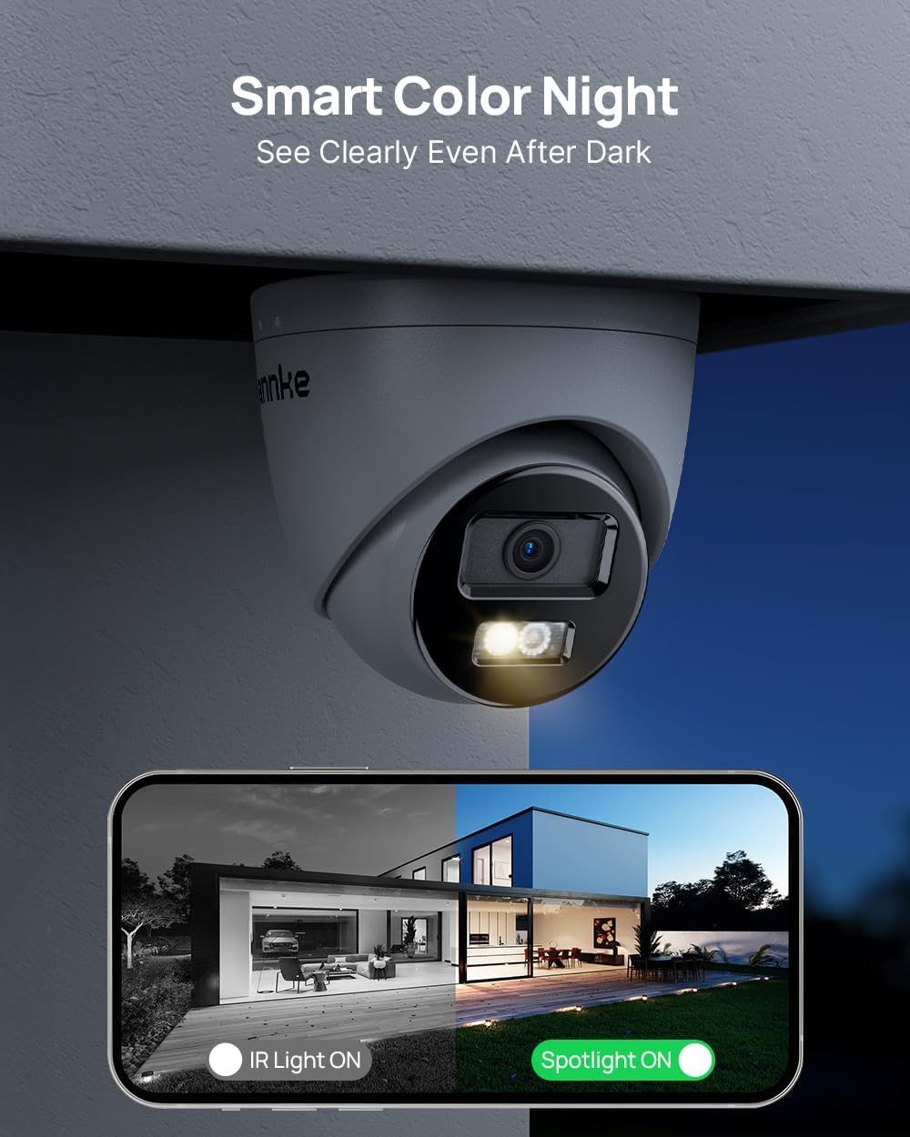ANNKE 16CH 4K PoE Security Camera System, 12MP H.265+ NVR with 4TB HDD and 8X 4K/8MP IP Wired Cams, AI Human Vehicle Detection, Spotlight Color Night Vision, Built-in Mic, Compatible with Alexa