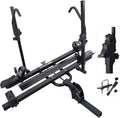 TRAILV2 Hitch Mount 2-Bike Rack with Bike Ramp - Tilt, Fold, Anti-Theft Hitch & Wheel Lock, 170lbs Capacity, 2-Inch Receiver, Up to 5.0' Fat Tire, Electric Bike Rack for Car, SUV, RV, Truck