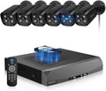 《4K Ultra HD & 100FT IR Night Vision》PoE Outdoor Security Camera System, Wired Cameras for Home Security, NVR Video Surveillance Kit with Motion Detection