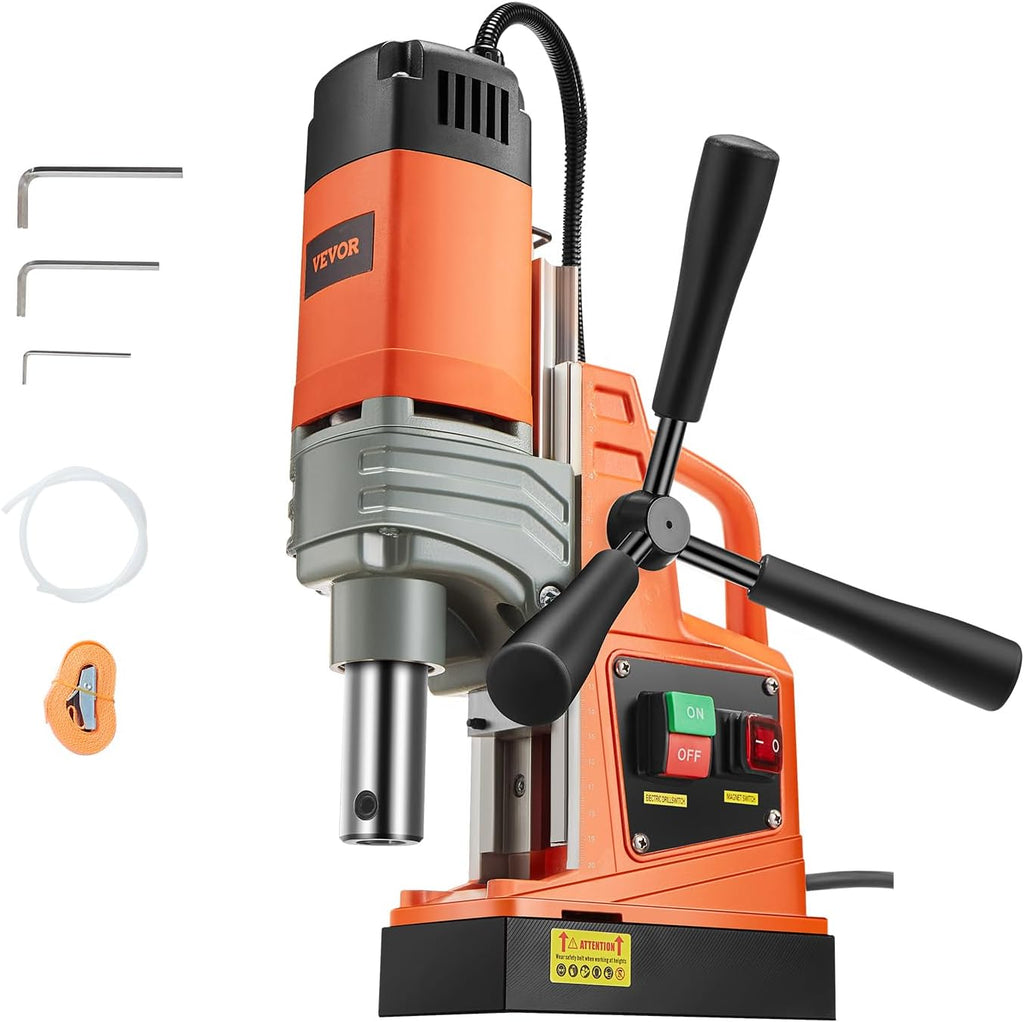 VEVOR Mag Drill Press, 1300W 1.57' Boring Diameter, 2922lbf Power Portable Magnetic Drill, 810 PRM, Electric Drilling Machine for Metal Surface, Industrial and Home Improvement