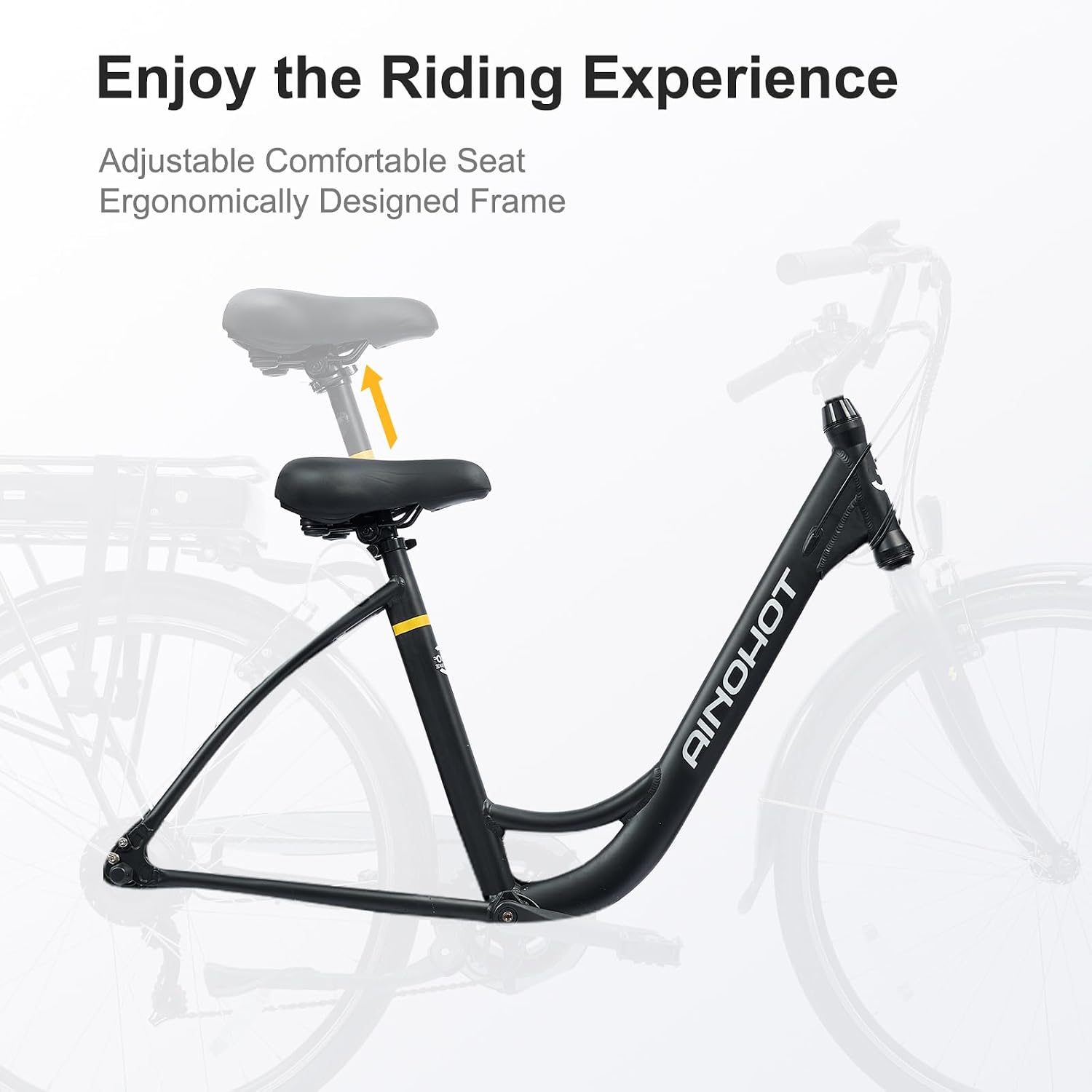 Urba Electric Bike for Adults, 500W Ebike, 28' Step-Thru Electric Bicycle, 15MPH 56Miles E Bike for Men, Removable Battery City Lectric Ebike with Aluminum Alloy Frame