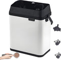 Electric Portafilter Cleaning Machine, 3L Automatic Coffee Grounds Container Disposal Cleaning Machine, 300 RPM Barista Cleaning Tool, Effortless Deep Cleaning for Baristas White