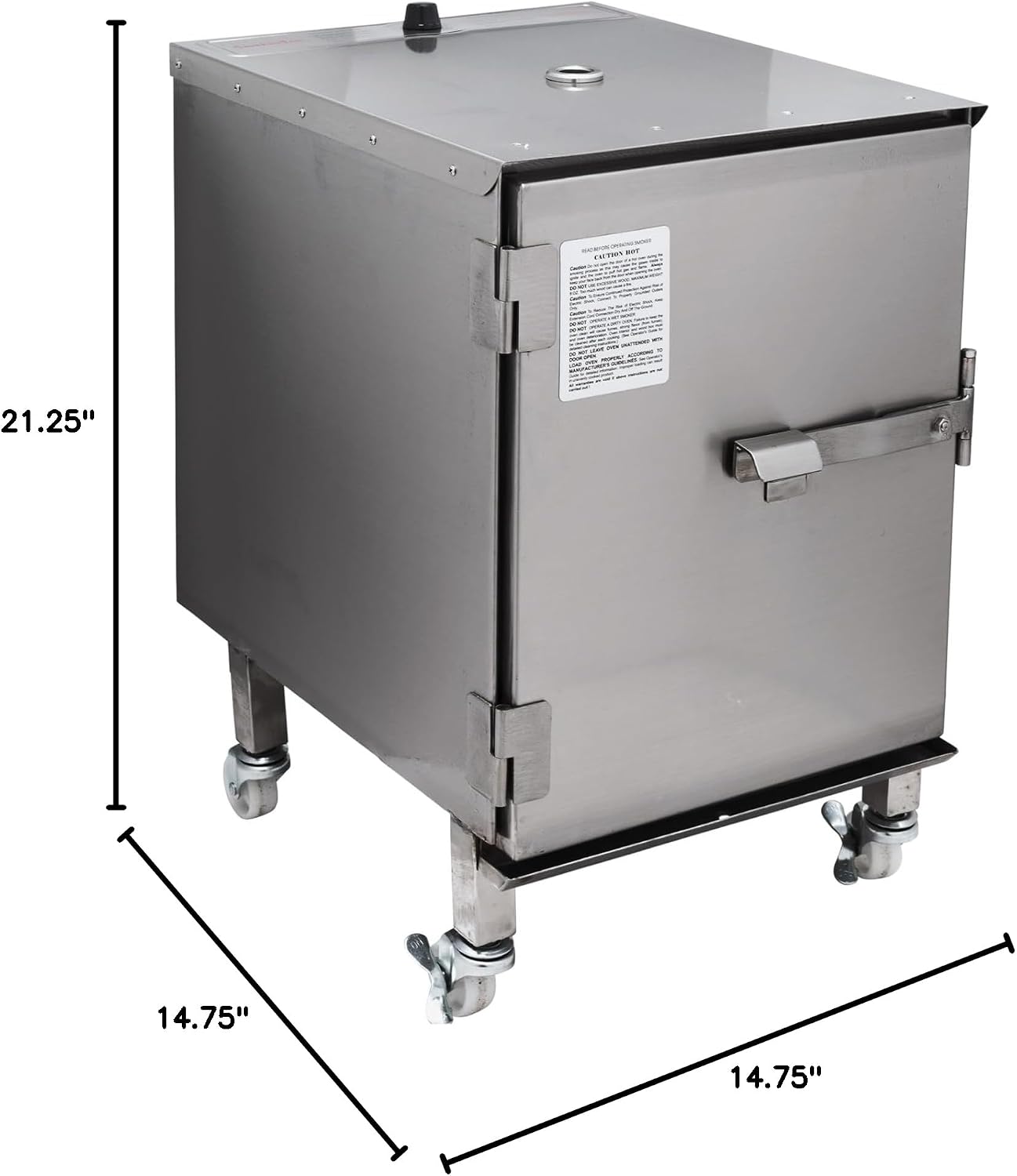 SmokinTex Lil' Tex Electric Smoker - Stainless Steel Portable Meat Smoker Grill with Temperature Control, Wood Chip Tray, and Meat Probe for BBQ, Jerky, Vegetables