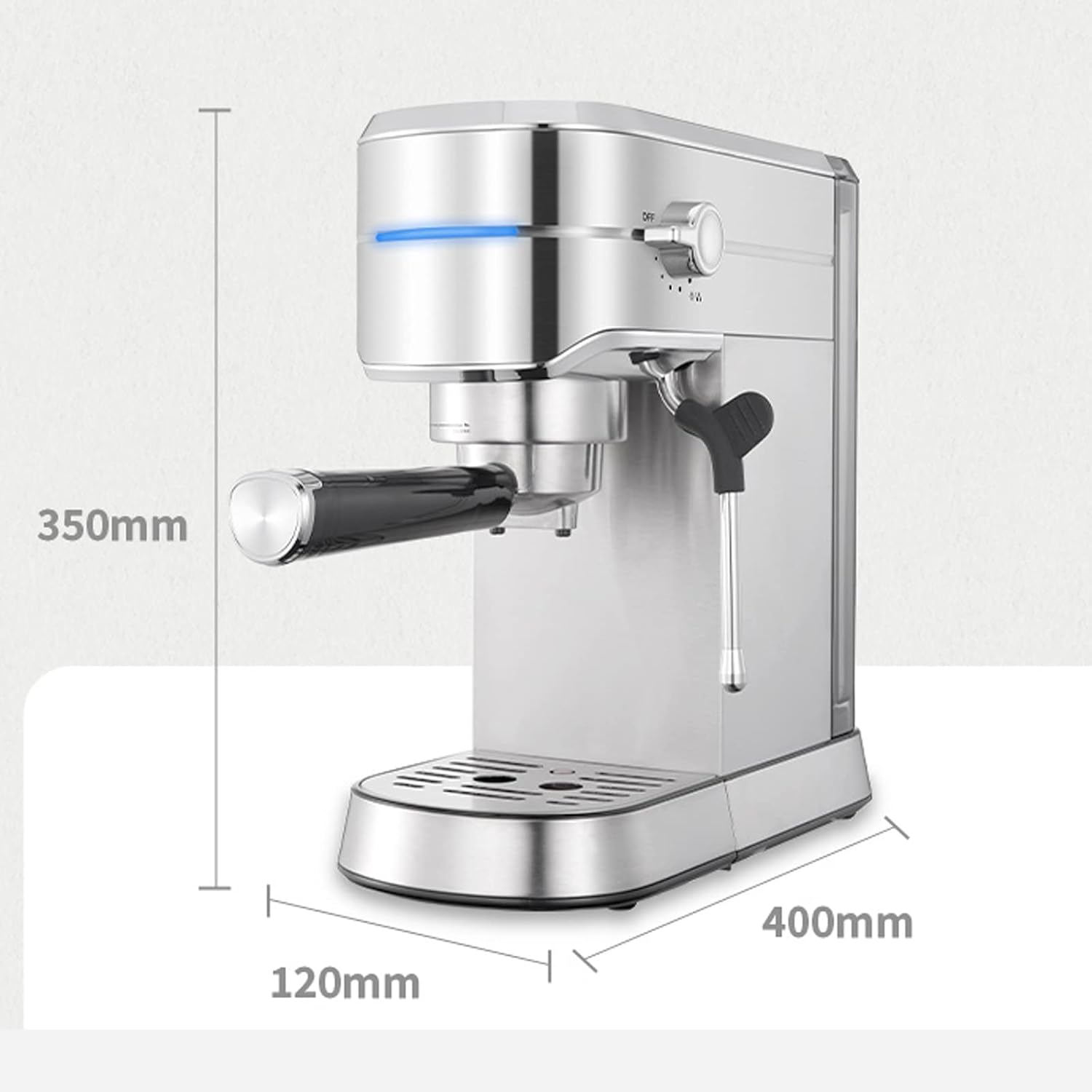 Coffee machine Espresso Machine Fully Semi-Automatic Italian Milk Froth Coffee Machine, 15Bar Pressure, 92° Constant Temperature Extraction, Suitable For Cappuccino Mocha