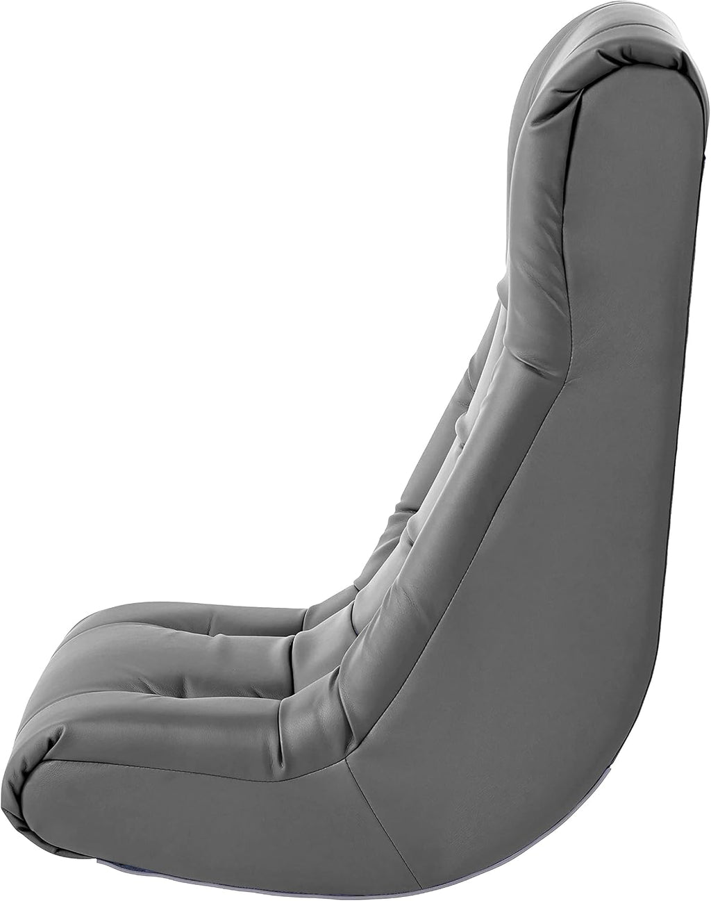 Factory Direct Partners Soft Tufted Floor Rocker - Cushioned Ground Chair for Kids Teens and Adults - Great for Reading, Gaming, Meditating, TV - Coal, 10488-GY