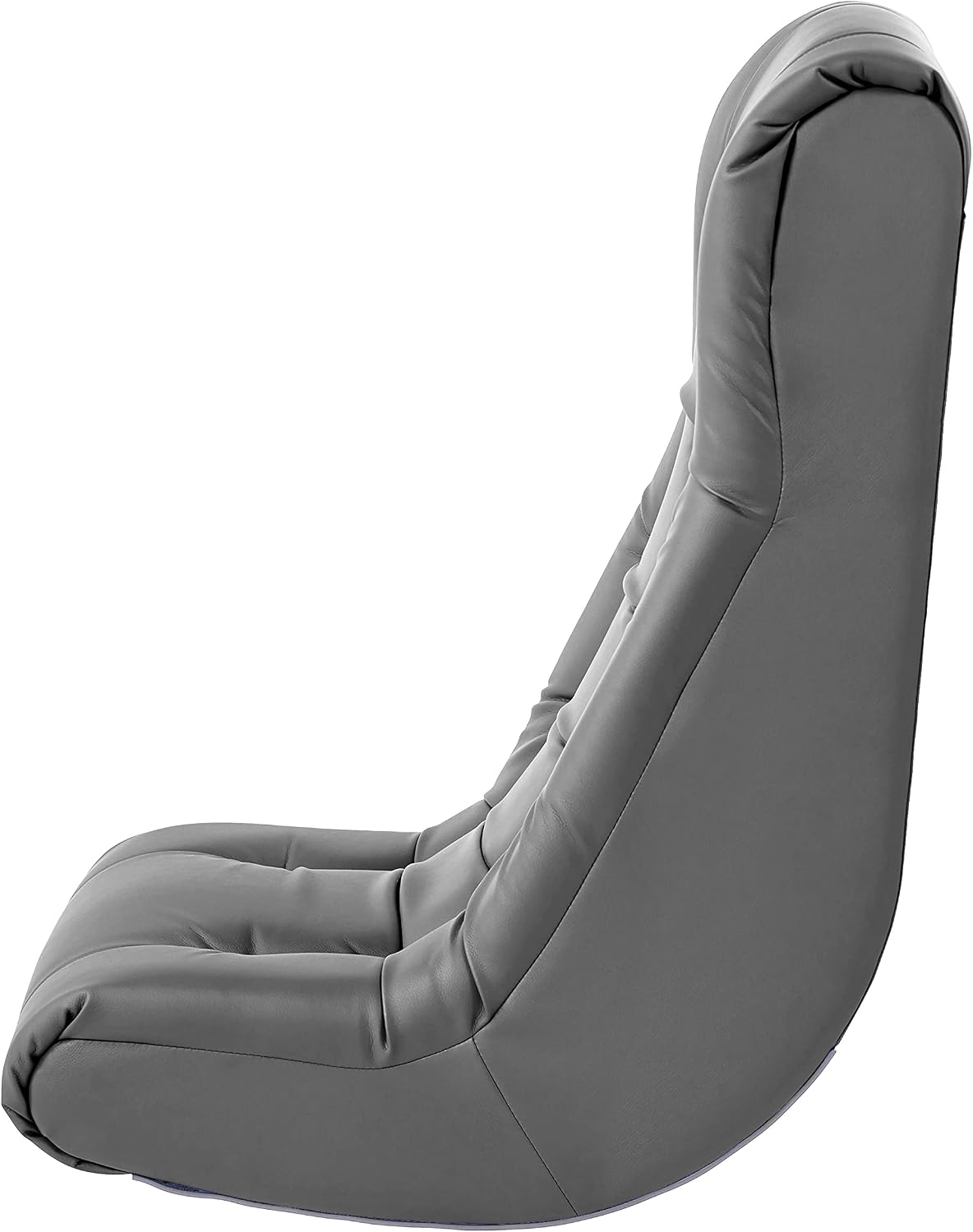 Factory Direct Partners Soft Tufted Floor Rocker - Cushioned Ground Chair for Kids Teens and Adults - Great for Reading, Gaming, Meditating, TV - Coal, 10488-GY