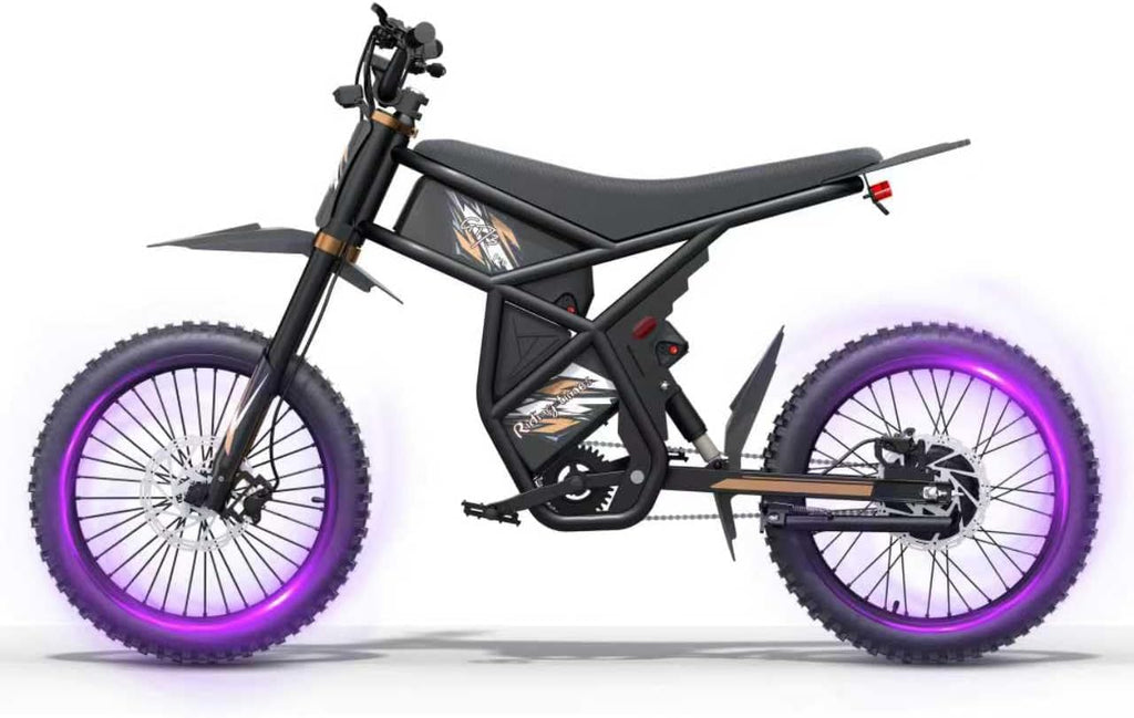 Bootime 3500W Variable Speed Motor Motor GT73 PRO Electric Dirt Bike for Adults Teens - 50 MPH High-Speed, 25' Fat Tires & Dual Removable Battery(60V) | All-Terrain Off-Road eBike for Snow, Sand