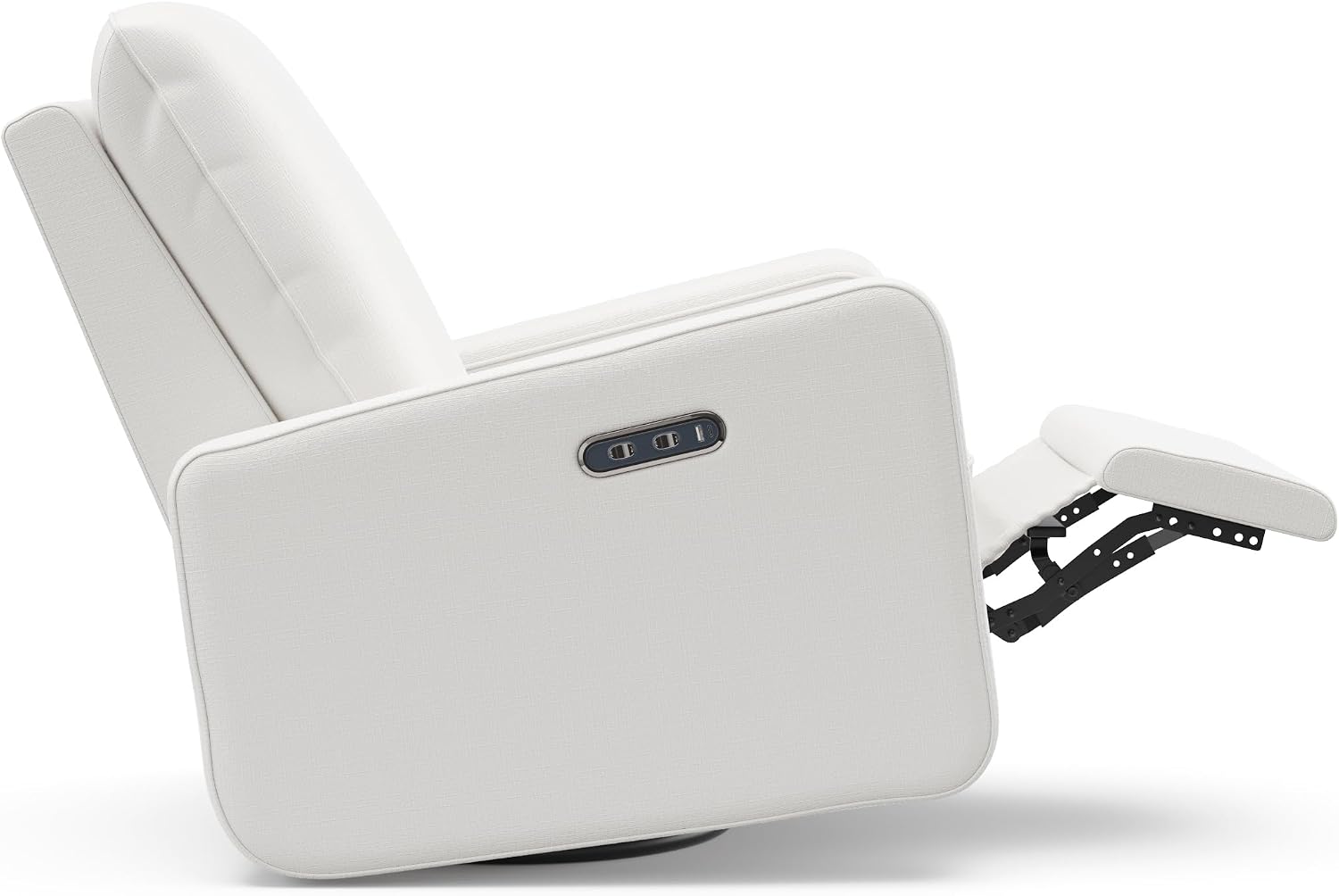 Graco Teddi Power Recliner Swivel Glider, Electronic Power Recline, Oeko-TEX 100 Certified, USB-A & USB-C Charger, Premium Cushioning & Comfort – (Ivory Basketweave)